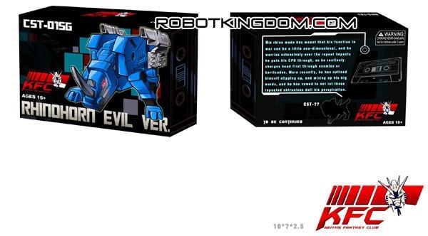 First Look At KFC CST 01SG Rhinohorn Evil Version Box Image   MP Class Tape Bots Figure (1 of 1)